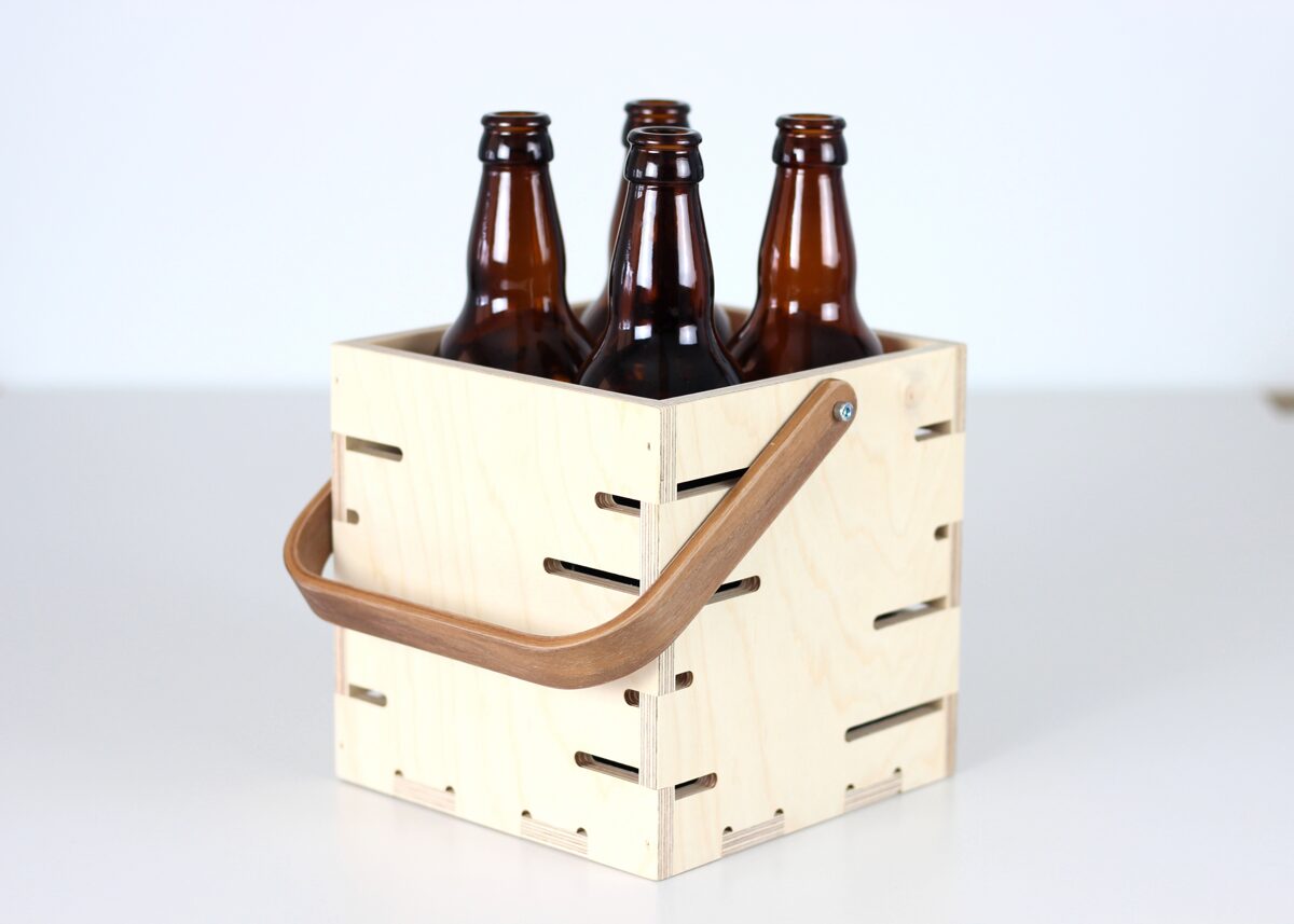 Koka alus kaste / groziņš ar liektu rokturi (bērza) 