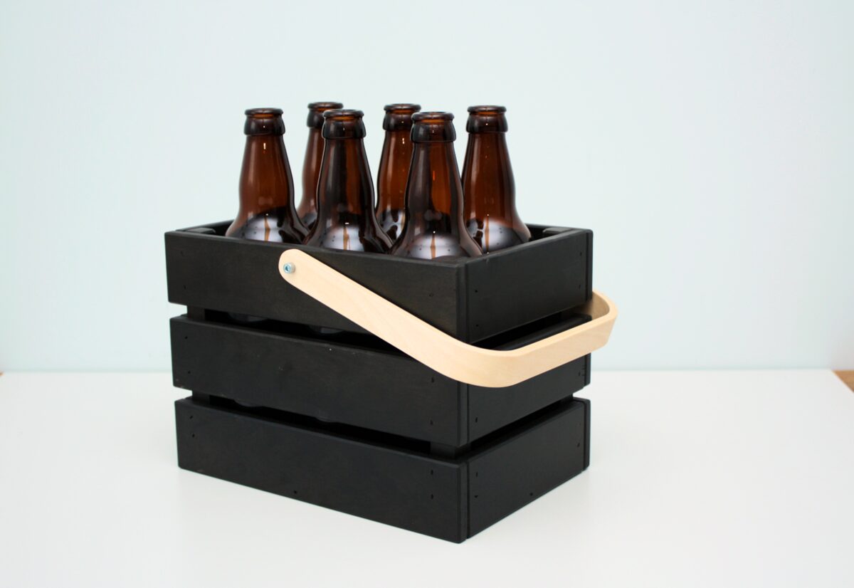 Melns groziņš - alus kaste 6 pudelēm