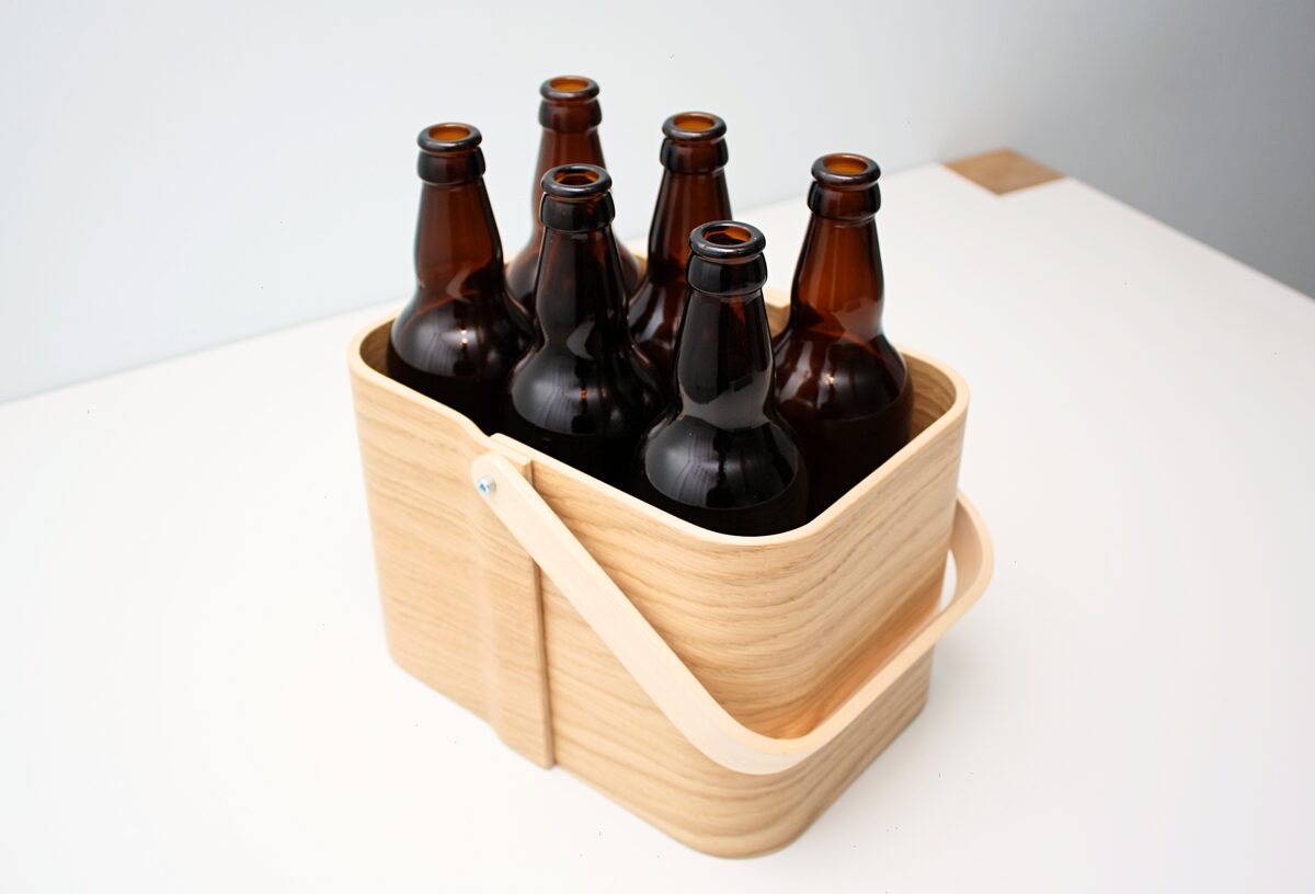 Ozolkoka groziņš  - Koka alus kaste 6 pudelēm