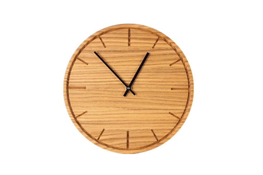 Wooden wall clock - Oak 