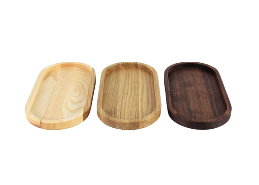 Oval wooden tray. Coffee table tray. 