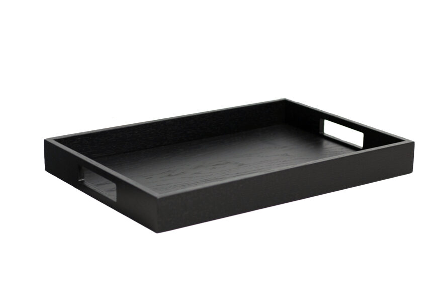Black serving tray