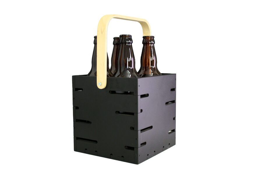 Beer box with bent handle