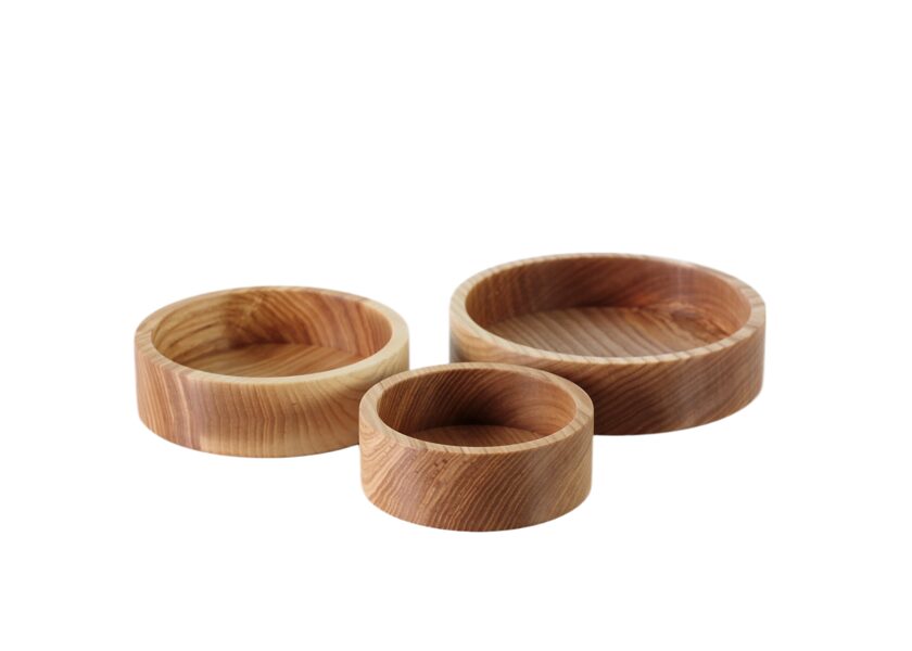 Set of 3 Wooden Bowls