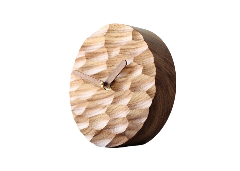 Wood desk clock - Oak