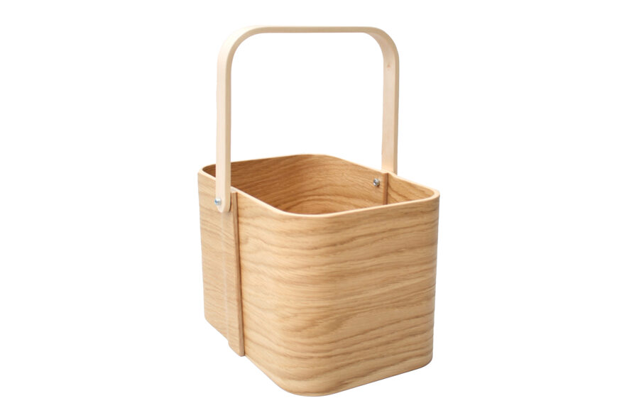 Bent wood basket - bottle box