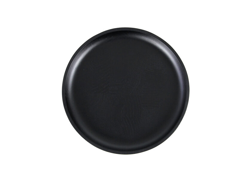 Black round tray