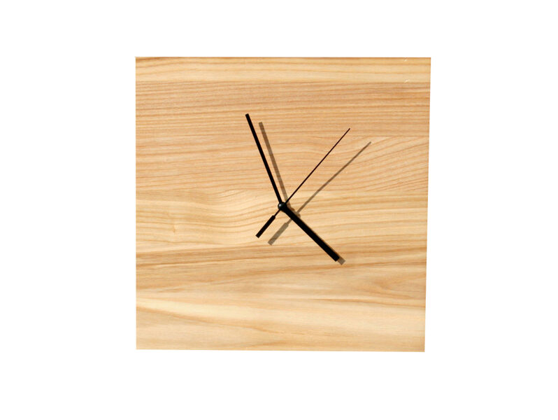 Ash wood wall clock