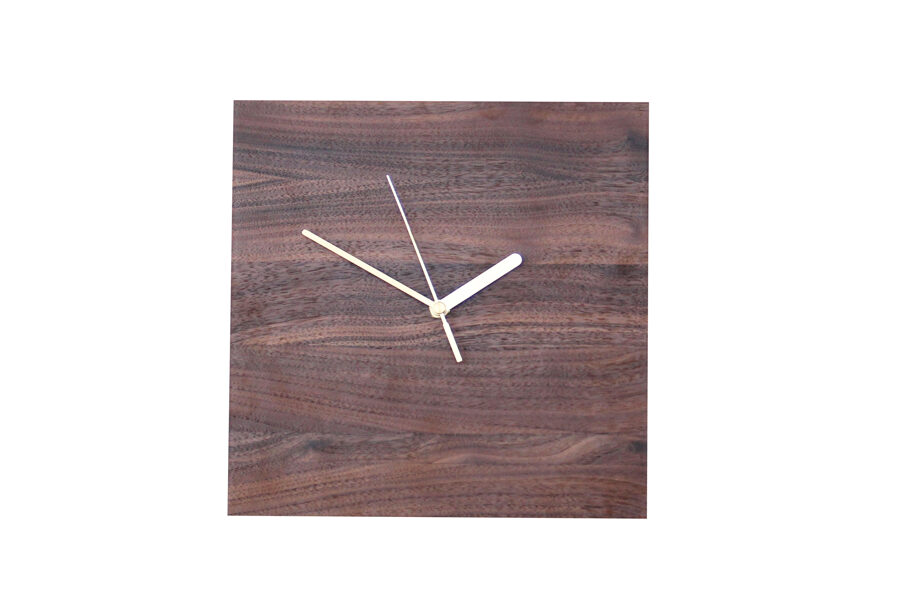 Walnut wood wall clock