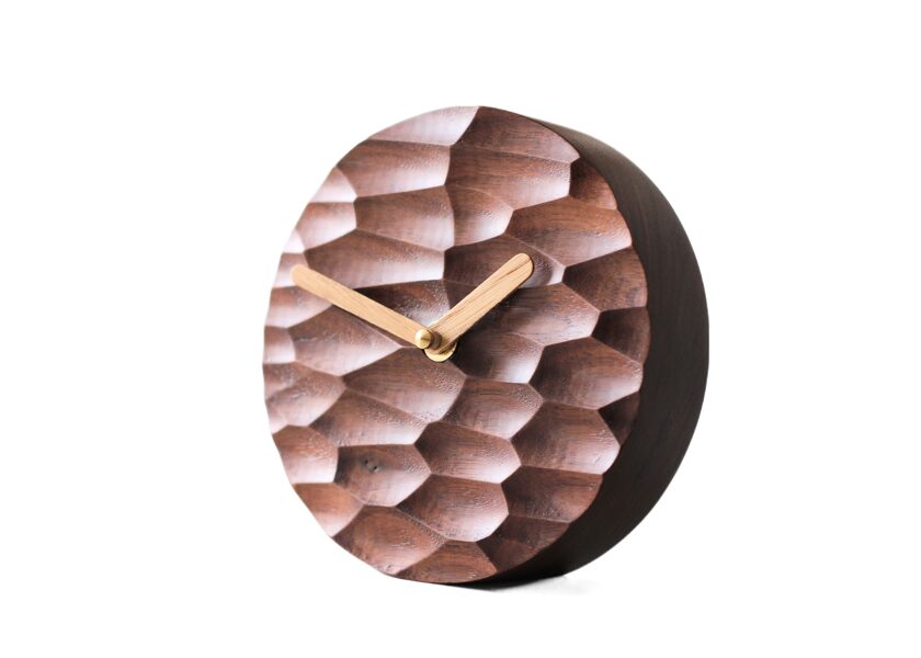 Wood desk clock - Walnut 