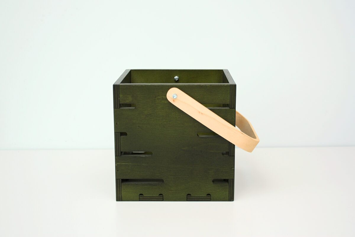 Alus kaste/groziņš ar liektu rokturi (zaļš)