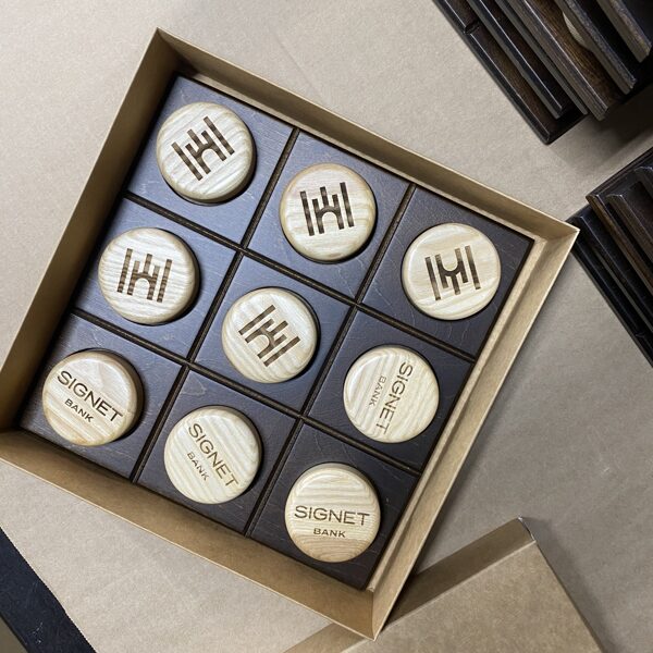 Wooden Tic Tac Toe Game 