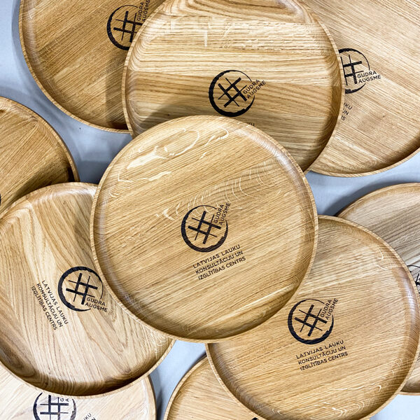 Wood serving platters