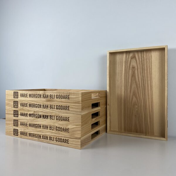 Ash wood serving trays