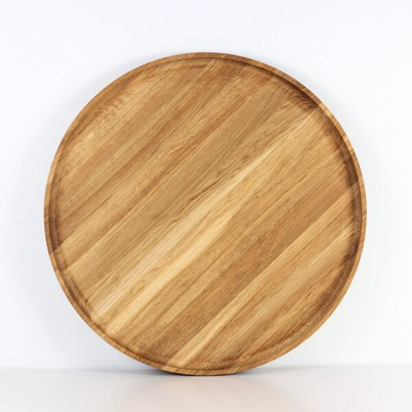 apaļa koka paplāte