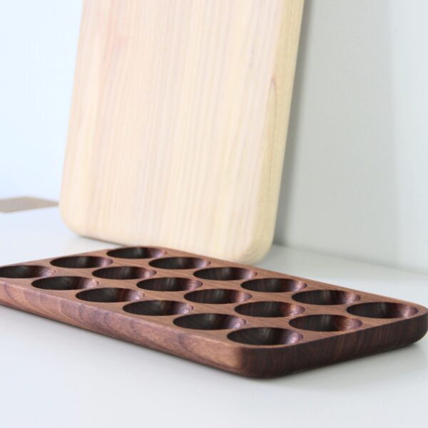 Wooden egg holder