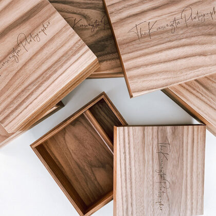 walnut wood packaging box