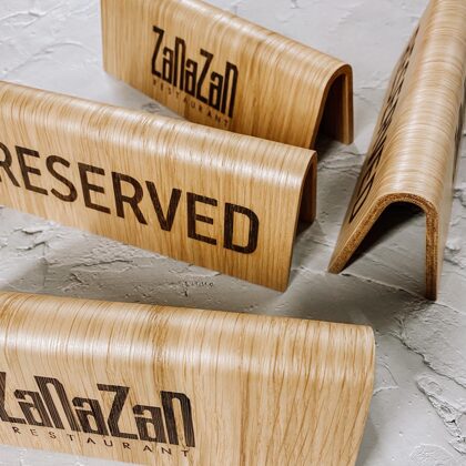 reserved table signs