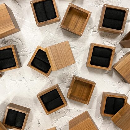 walnut wood ring box