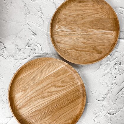 wooden plates