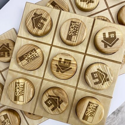 tic tac toe wooden game