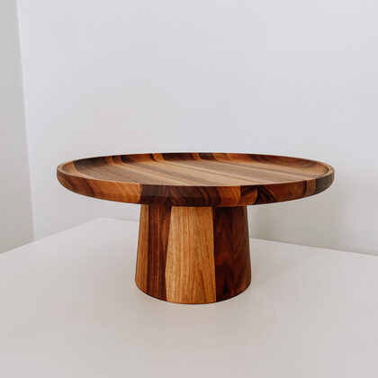 wooden cake stand
