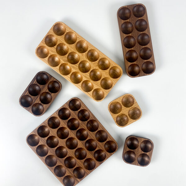 Wooden egg holders