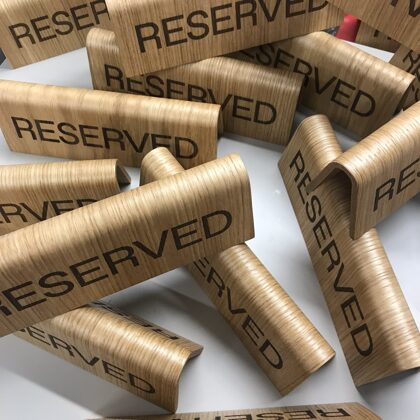 reserved table signs