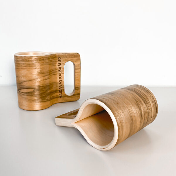 wood beer mug