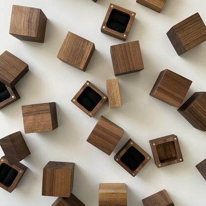 walnut wood ring box