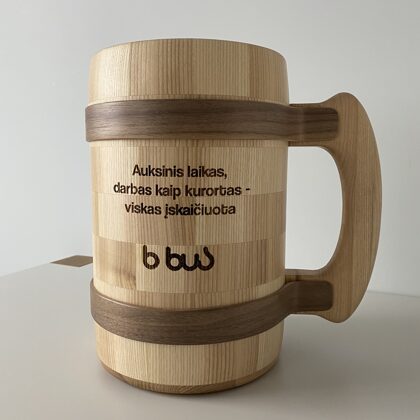 big wooden beer mug