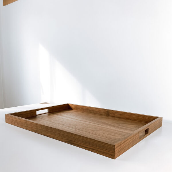 walnut wood ottoman tray - serving tray