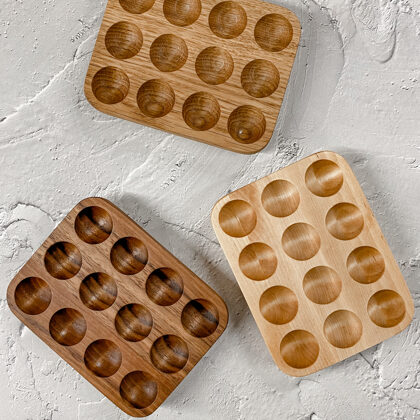 wooden quail egg holders