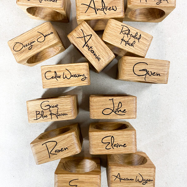 napkin rings with names