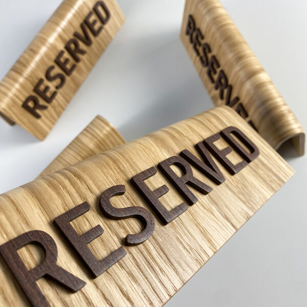 reserved table signs