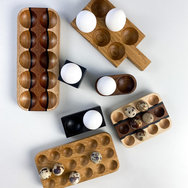 Wooden egg holders