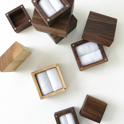 wooden engagement ring box