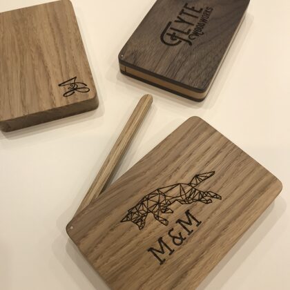 enfraved business card holders