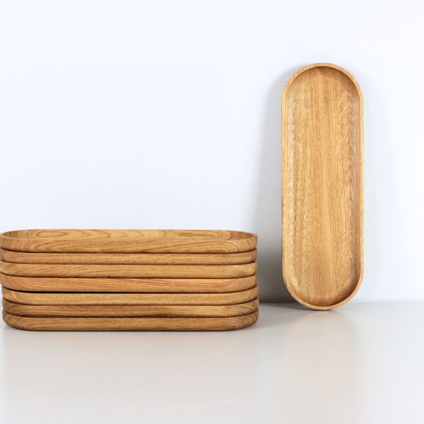 Oak wood serving patter