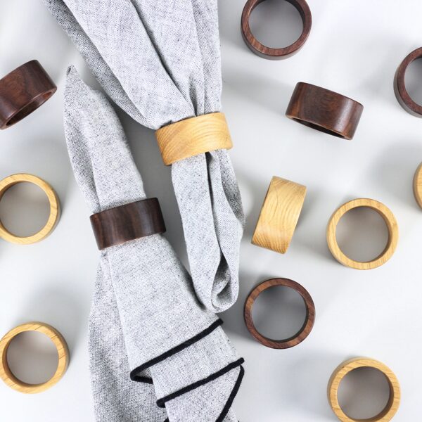 Wood napkin rings