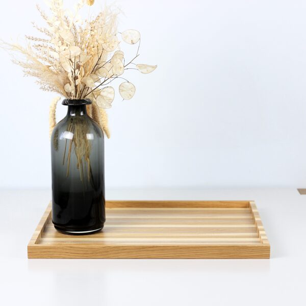 Wood serving tray
