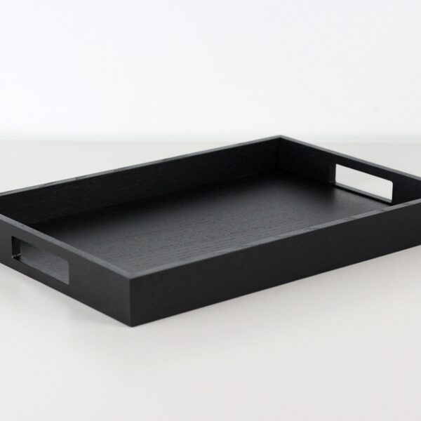 Black serving tray