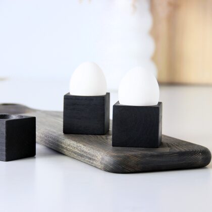 black egg cups