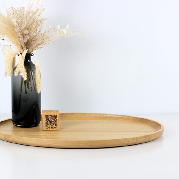 Oak wood serving tray