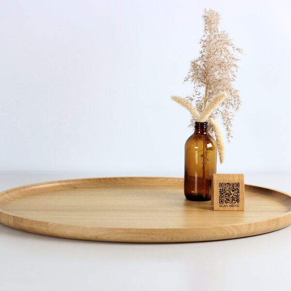 Oaval wood serving tray