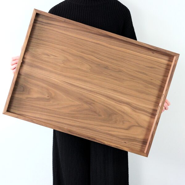 Large walnut tray / Ottoman tray 