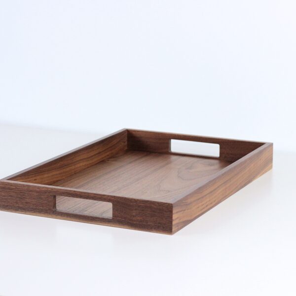 Walnut wood serving tray
