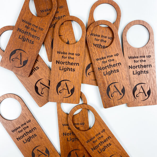 Wood door hangers - Hotel room door signs