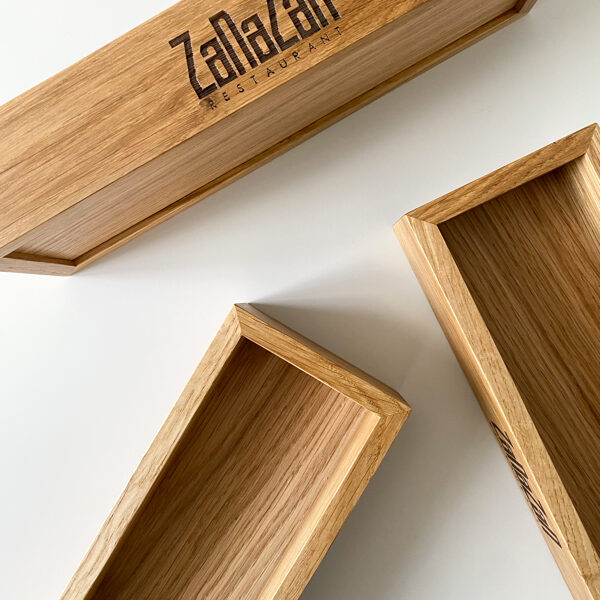 Wooden Cutlery holder for restaurant