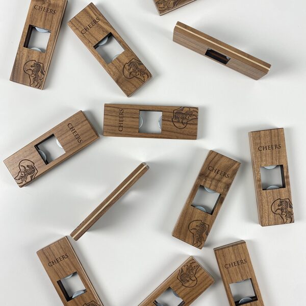 Wooden bottle openers